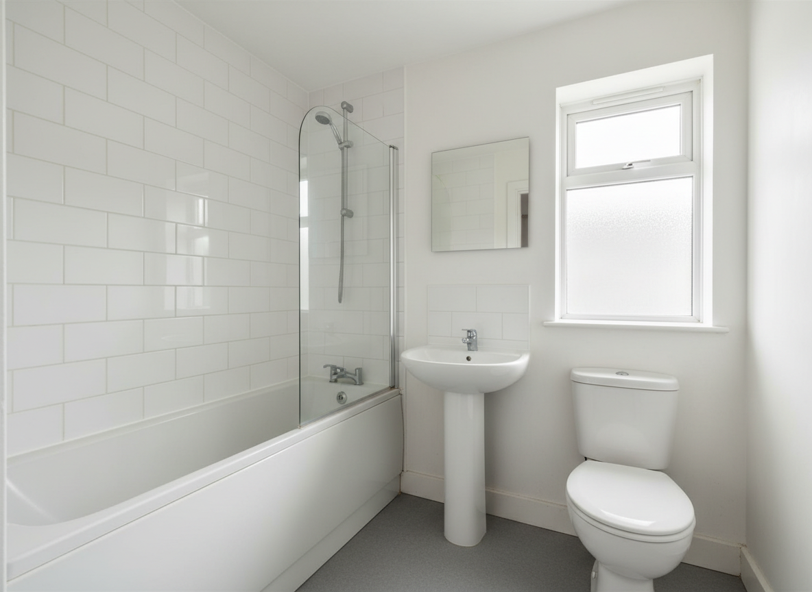Sample image: flat bathroom