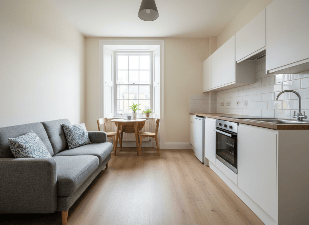 Example: Self-contained one-bedroom flat in Tipton,&nbsp;DY4