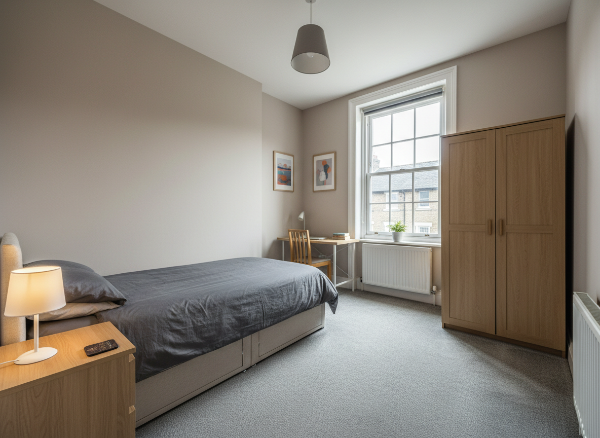 Sample image: furnished single bedroom